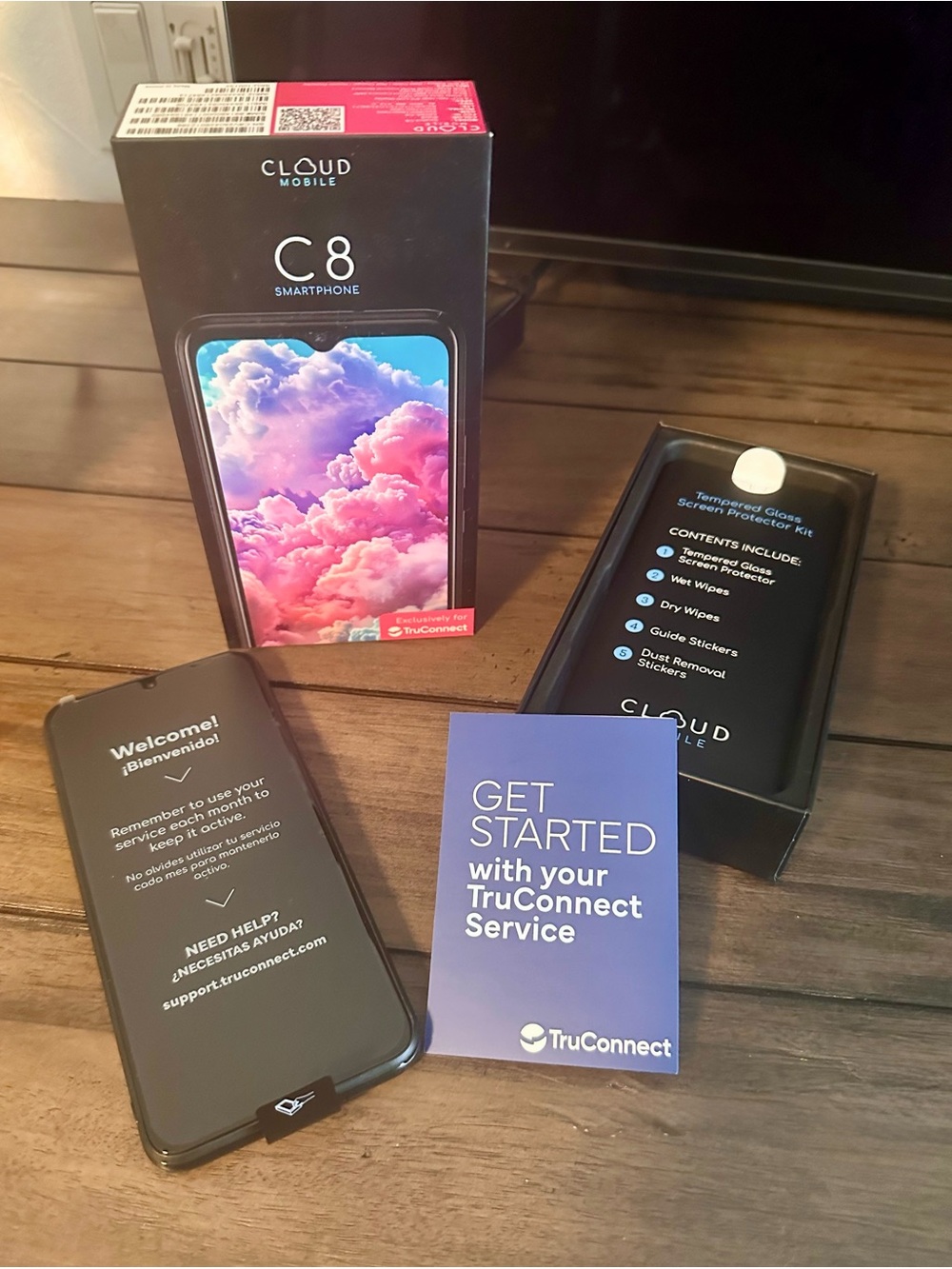 Cloud Mobile Stratus C8 Smartphone-Black New! - Picture 2 of 9